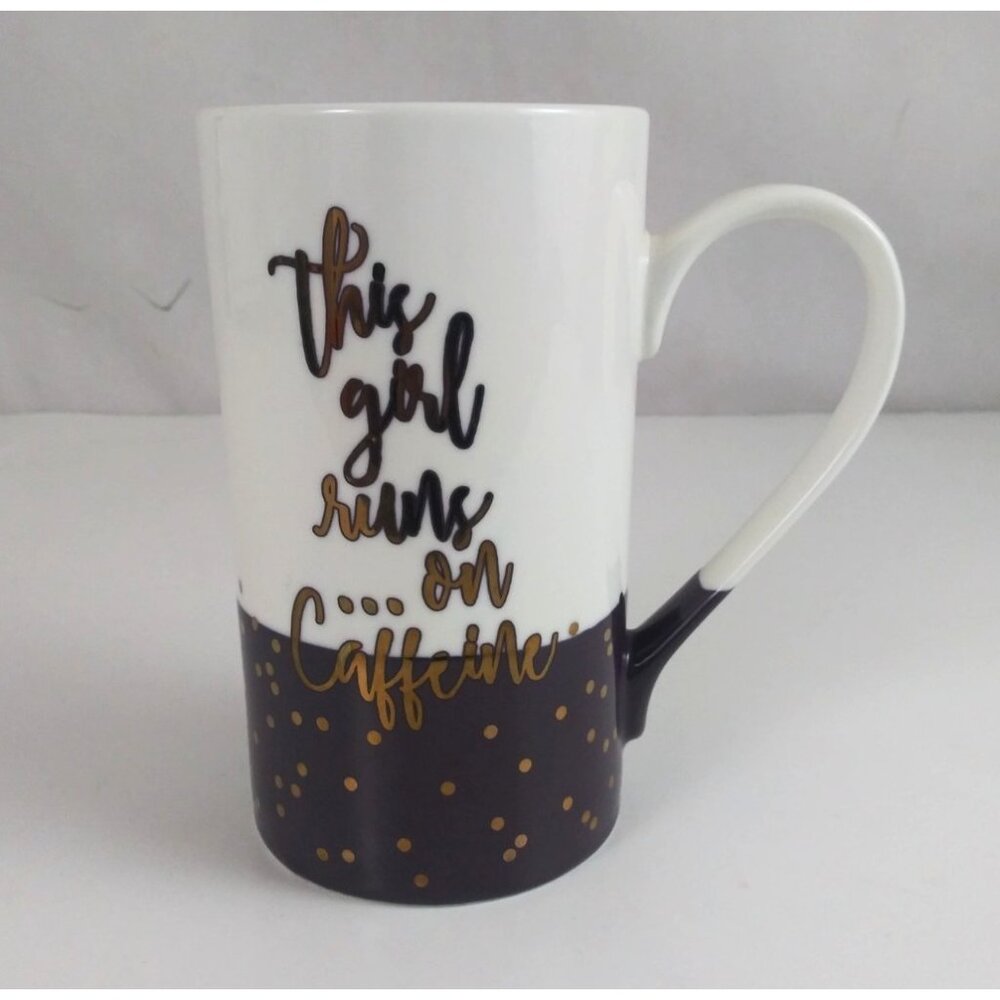 Charming Charlie This Girl Runs On Caffeine 16oz Coffee Cup